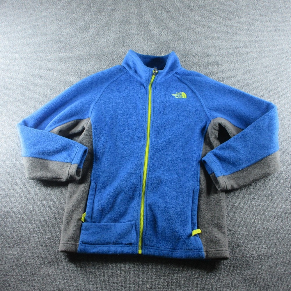 The North Face Jacket Boys Large 14/16 Blue Fleece Full Zip Outdoor‎ Hiking